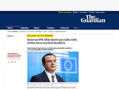 https://www.theguardian.com/world/2023/sep/24/kosovan-pm-albin-kurti-says-talks-with-serbia-have-reached-dead-end